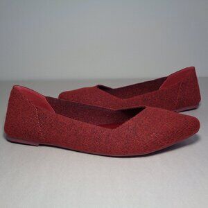 Mia Size 7.5 M KERRI Wine Textile Slip On Flats / Loafers New Women's Shoes